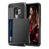 Funda Con Tarjetero Para Galaxy S9 Plus (color Negro)