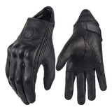 Fwefww Guantes Moto Piel Retro Hombre Mujer Verano [u]