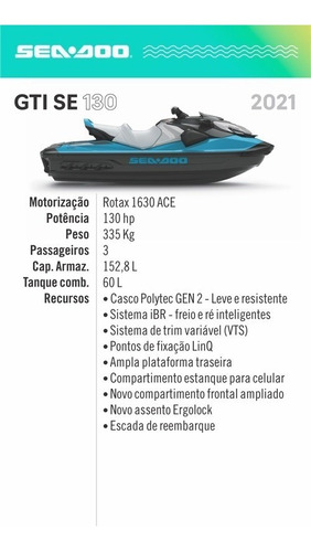 SEADOO- JET SKI GTI 130 SE. 2021