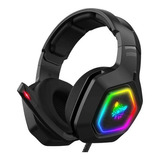 Auriculares Onikuma K10 Negros Para Jugadores Con Led Rgb