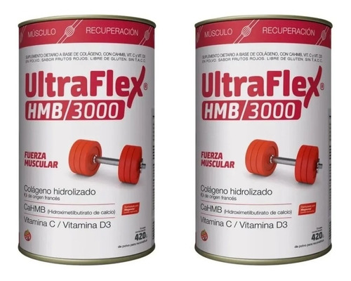 Suplemento Ultraflex Hmb/3000 Colágeno Hidrolizado 420g X 2u