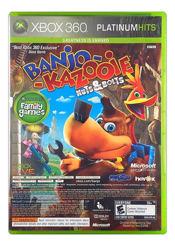 Banjoo Kazooie Nuts & Bolts Original Xbox 360 Mídia Física