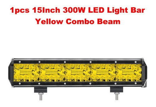 Faro Barras 15 Pulgadas Ámbar 100led Auxiliar Fija Moto 4x4