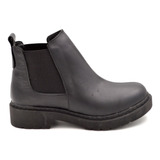 Bota Botita Mujer Borcego Elastico  Cuero Vacuno 286ne