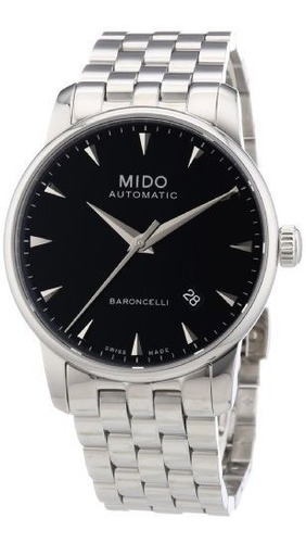 Reloj Automático Suizo Mido Baroncelli 38mm, Negro.