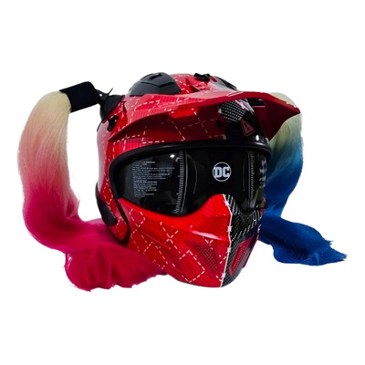 Casco Moto Kov Harley Quinn Convertible 2 En 1 Dot Talla Xl | Envío gratis