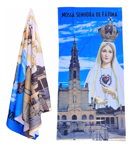 Toalha Grande Banho Praia Decorativo Nossa Senhora De Fatima