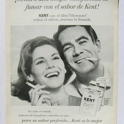 Cigarros Kent Publicidad Antigua De 1962, Vintage
