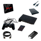 Playstation 2 Slim Opl Sem Leitor + Ssd 250gb C/ Jogos + Acessórios