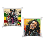 Almofada Bob Marley Cantor Música Reggae Travesseiro 