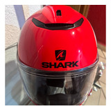 Casco Integral Moto Shark Spartan 1.2 Blank Rojo Certificado