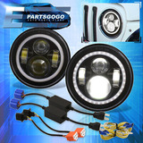 Universal Pair 7  Halo Led Drl Projector Headlights Lamp Aac