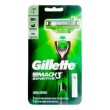 Maquina Para Afeitar Recargable Mach3 Sensitive 1u Gillette