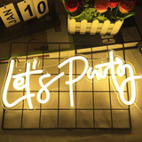 Let Party Neon Sign Para Decoración De Pared Regulable Let P