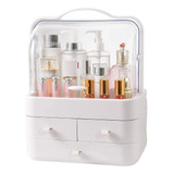 Caja Organizador De Cosméticos Maquillaje Portátil Multiuso Color Blanco
