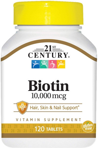 Biotina Premium Cabello Uñas 10,000mcg 120 Caps Eg B7