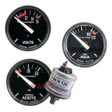 Kit Reloj Temperatura Agua Voltimetro Presion Aceite 40mm