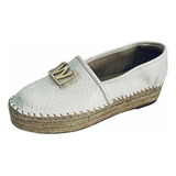 Zapatos (alpargatas) Blanco Hueso Westies Talla 23.5mx Piel