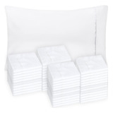 48 Pack Funda De Almohada Queen Cierre De Sobre Microfibra 