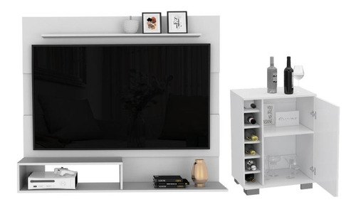 Combo Multifuncional Olivenza Incluye Panel De Tv Y Bar