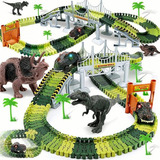 156 Piezas Track Racing Juguetes Para Niños 2 Coches Dinosau