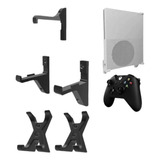 Kit Suporte De Parede Console Controle Xbox One S X Preto