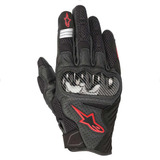 Guantes Piel Alpinestars Smx 1 Air V2 Gloves Negro/rojo Moto