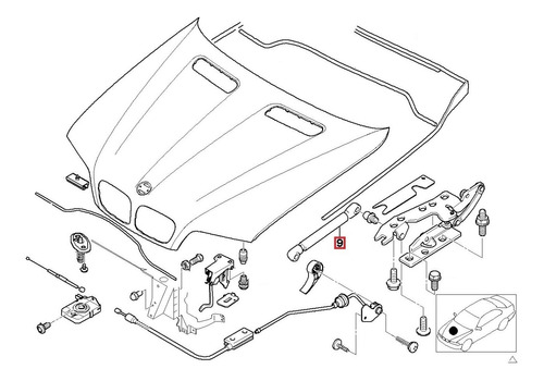 Set Amortiguador Capo Bmw E53 X5 Motor M54 M62 N62 Foto 4