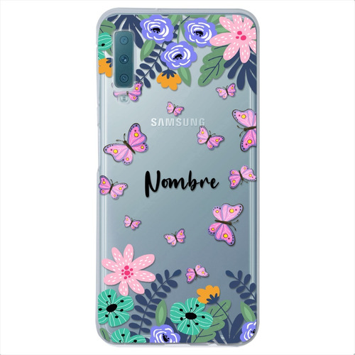 Funda Para Samsung Galaxy Mariposas Personalizada Con Nombre