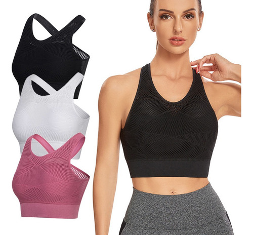 Sujetadores Deportivos Fitness Crop Tops Para Gimnasio, Yoga