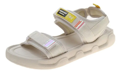 Sandalias Chanclas Mujer Pantunfla 2cm Broche Velcro Playa | MercadoLibre