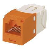 Conector Jack Rj45 Estilo Tg Mini-com Cat 6 Naranja