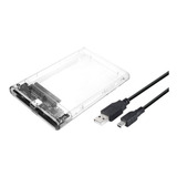 Caja Externa Disco Hdd O Ssd Sata 2.5 A Usb 2.0 Transparente