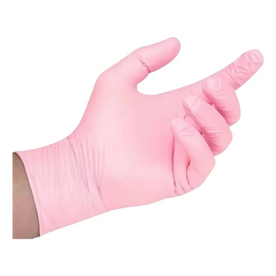 Luvas Descartáveis Nitrílicas Rosa Talge Antiderrapantes Tamanho G C\u002F100 Unid | Frete grátis