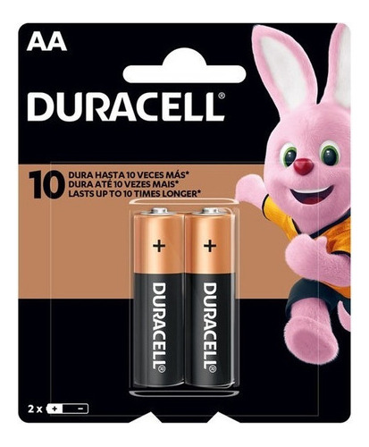 Pila Alcalina Duracell Tamaño Blíster Aa X2