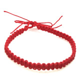 Pulsera De Tobillo De Cáñamo Rojo Beach Hemp Jewelry,...