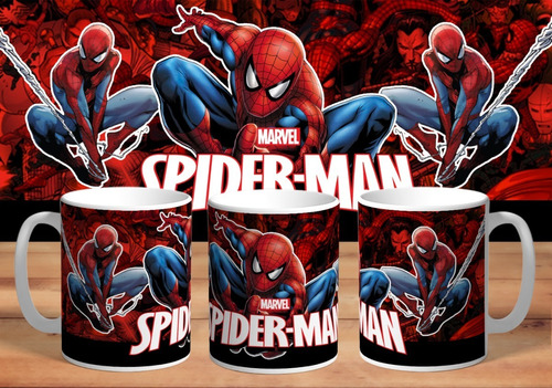 Taza De Ceramica Spiderman Super Heroes 