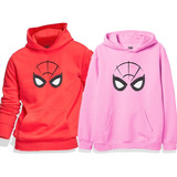 Sudaderas Pareja Spider Man Mask Amor Novio Regalo Rosa Rojo