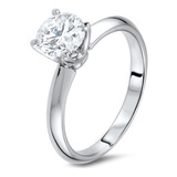 Anillo Compromiso Diamante Certificado Gia 0.37 Ct F Si2 Gd