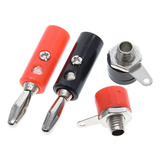 Conector Banana Macho Plug Jack Conector Energia Potencia X4