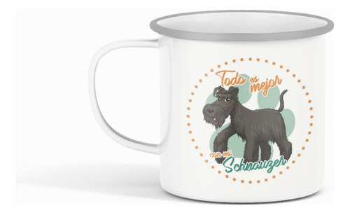 Taza Enlozada Schnauzer - Estilo Canino Clásico