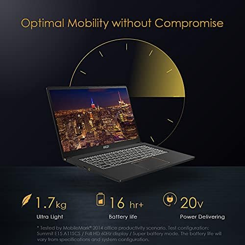 Laptop Msi Summit E15 Professional : 15  Ips-level Touch Scr