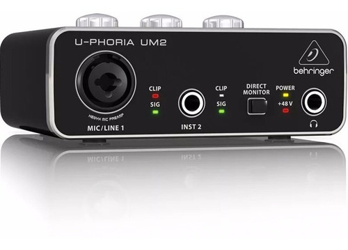 Behringer U-phoria Um-2 Interfaz De Audio Usb Envío Gratis Color Negro