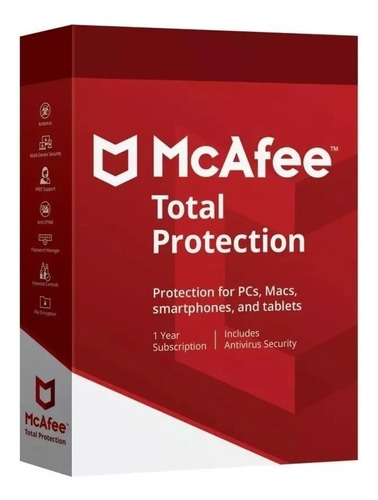 Antivirus Mcafee Total Protection 2020 6 Años 3 Dispositivos