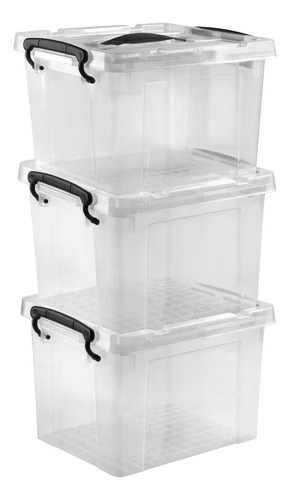 Cajas De Almacenamiento 3pz Transparentes 6 Litros Ag Box