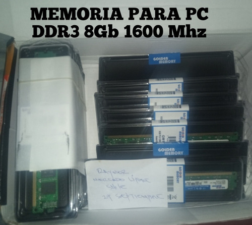 Oferta!! Memorias Nuevas Para Pc Ddr3 8 Gb 1600 Mhz 