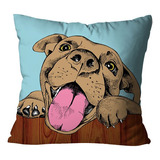 Capa Para Almofada Mdecore Pets Cachorro Gato Pit Bull Azul