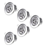 Ampolleta Led 5w Foco Empotrable Pack X5