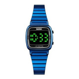 Reloj Unisex Digital Pulso Acero Sumergible Envio Gratis