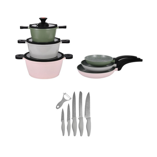 Batería De Cocina Crown Baccara Stack Set3 16 Piezas 